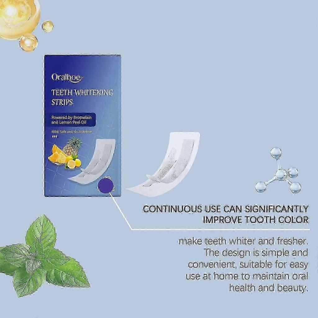Oralhoe Teeth Brightening Beautiful Tooth Teeth Strips Cleaning Teeth Improving Brightness Teeth Care Oral Beautiful Tooth Teeth Strips Pieces