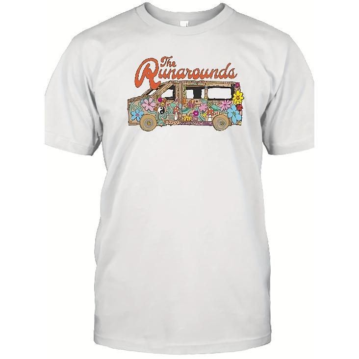 Print T Shirt Fashion Sleeve Crew Neck Men The Runarounds 2025 Minivan Tour T Shirt for Concert Merchandise with Tour Logo Print Casual Round Neck S