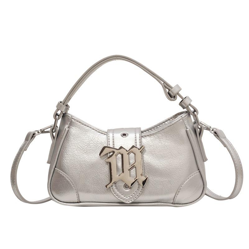 Versatile Women s Single Shoulder Underarm Handbag - Trendy, Stylish, and Elegant серебряный