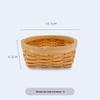 Compact Bamboo and Rattan Woven Picnic and Storage Basket for Fruits, Bread, and Eggs