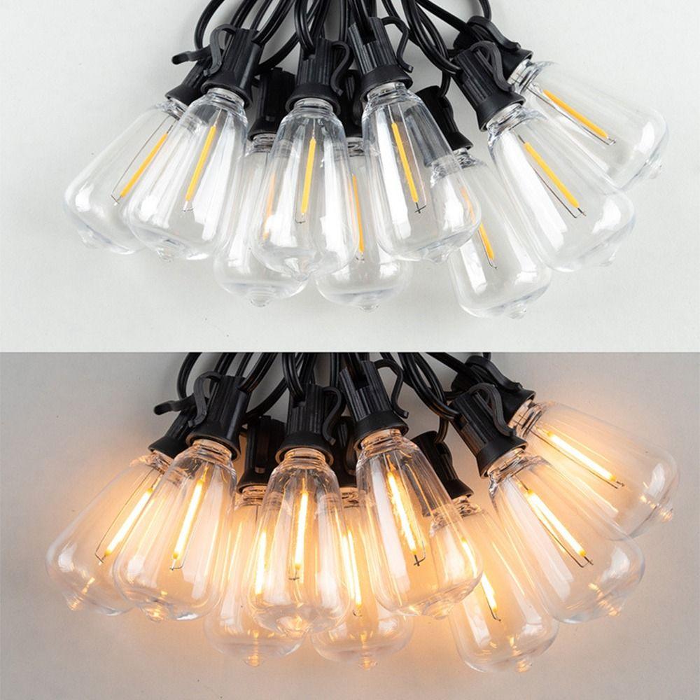 Dimmable LED Outdoor Patio Lights Shatterproof Halloween Outside Light  Party Supplies