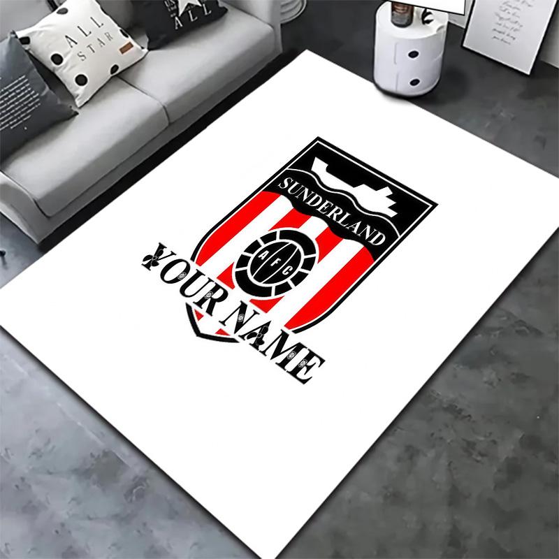 Sunderland futbolo klubo individualaus pavadinimo kilimas svetainei, miegamajam, namų sofos dekoravimui, vaikų žaidimų neslystanti grindų danga