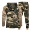 Camo Herren Trainingsanzug Kapuzenoberbekleidung Hoodie Set 2 Teile Herbst Sportlich Männlich Fitness Camouflage Sweatshirts Jacke + Hose Sets