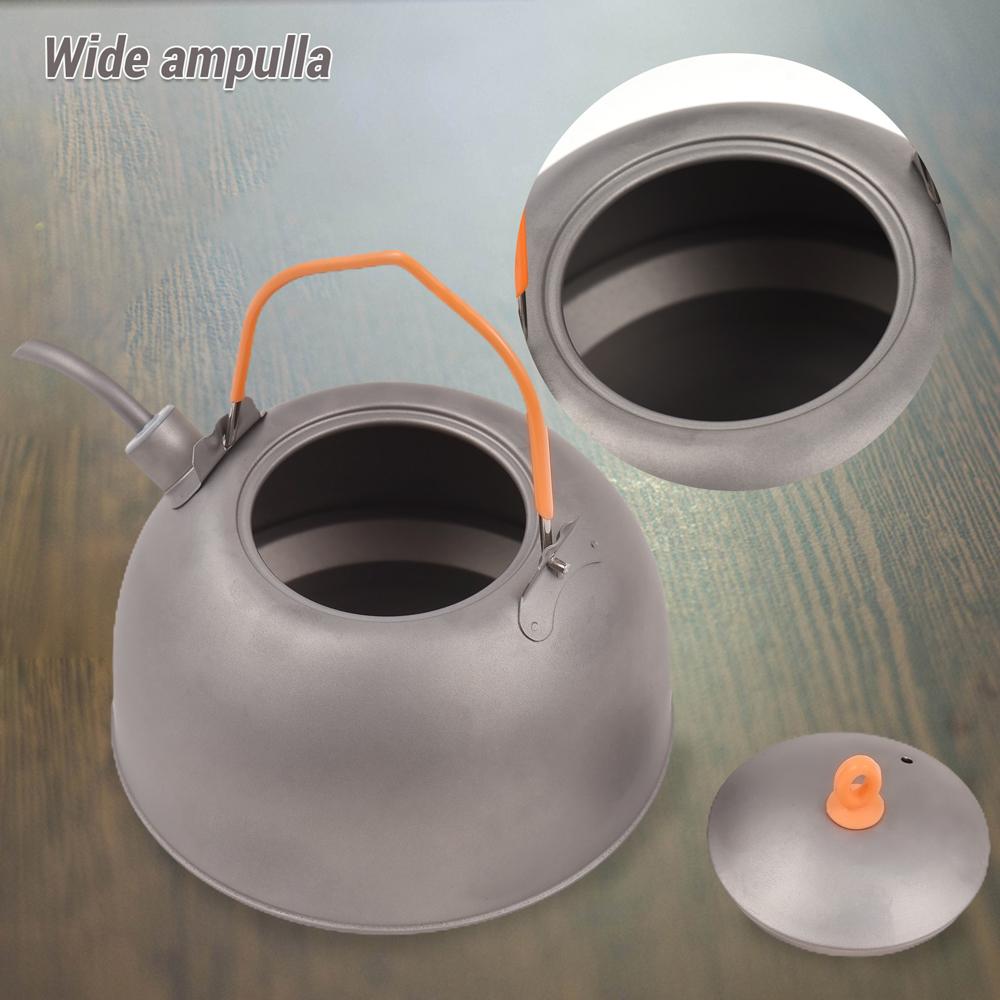 0.5L Hot Water Kettle with Coffee Pot Ti Spout with Stainless Steel Alcohol Stove for Outdoor