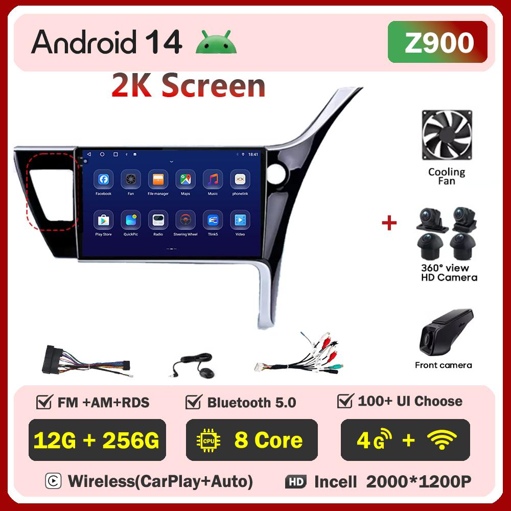 Pentru Toyota Corolla 11 Auris RHD 2017 - 2018 Player Radio Auto Ecran Carplay Auto Autoradio Mirror Link Sisteme Auto Inteligente