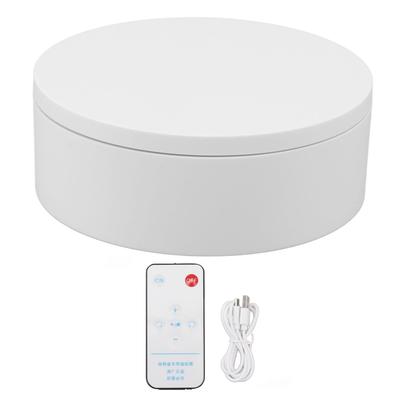 Rotating Display Stand White Plug In Remote Control Load Bearing 3kg Automatic Rotating Stand for Products