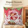 Cute SStrawberry Shortcake Cushion Cover Natural Linen Organic Fabric DoubleSided Printing Sofa Home Decor Gift Pillow Case