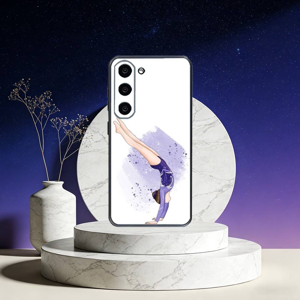 GYM Girl Gymnastic Phone Case For Samsung Galaxy A73,A72,A71,A70,A53,A52,A51,Others Soft Black Cover
