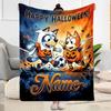 Halloween Soccer Fun Customize Your Name Blanket Cozy Customizable Blanket Soft & Cozy Great for Chair Office Chair Seaside Sofa All-Season Use