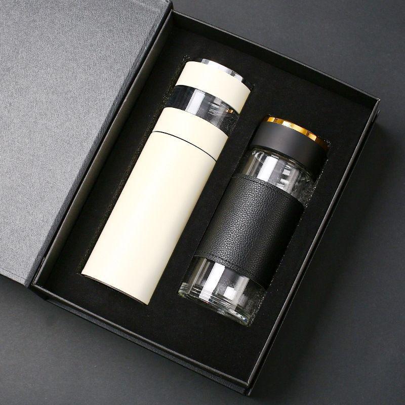 316 Stainless Steel Insulated Smart Cup with Tea-Water Separation, Double-Layer Vacuum, Custom Business Gift Logo