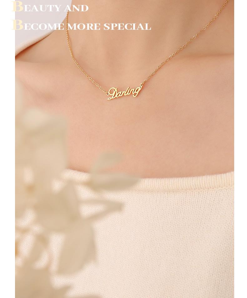 Trendy Japanese-Korean Style English Letter Pendant Necklace for Best Friends