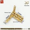 Retro Wooden Box Seven-Character 90° Iron Hinge - Small Leaf Hinge for Airplane-Style Hardware