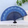 Chinese Style Gifts Ghatpot Silk Portable Portable Fan Dance Fan Performance Fan Summer Ink Painting Folding Fan Chinese Ancient Style Cut Out Men