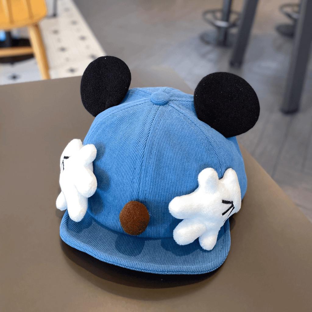 Baby Boy Cartoon Cotton Cap With Breathable Short Brim For Autumn Outdoor Wear