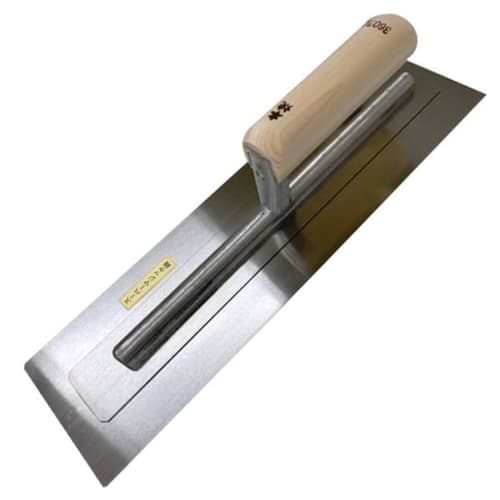 SHIBASHO Honyaki Super Magic Trowel, Square, 0.3" (390mm), for Plastering, Mortar, and Concrete Floors, 1 Piece (HONYAKISUPERMAGICKAKU03x390)