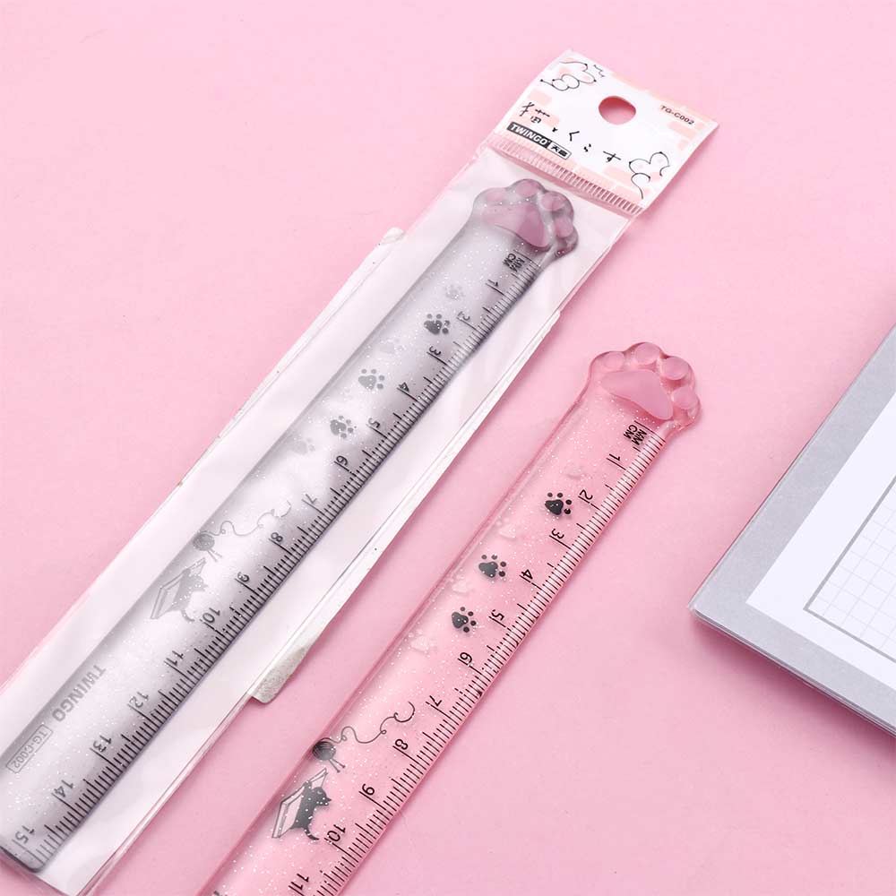 Painting Office School Supplies 15cm Straight Ruler Scale Ruler Cats Claw Ruler Measuring Ruler