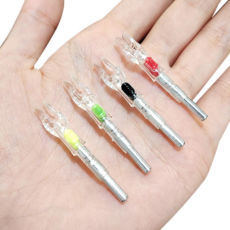 4.2mm LED Lighted Archery Nock for Arrow Loss Prevention, Compound & Recurve Bows, Switch Card String Light-Up Feature