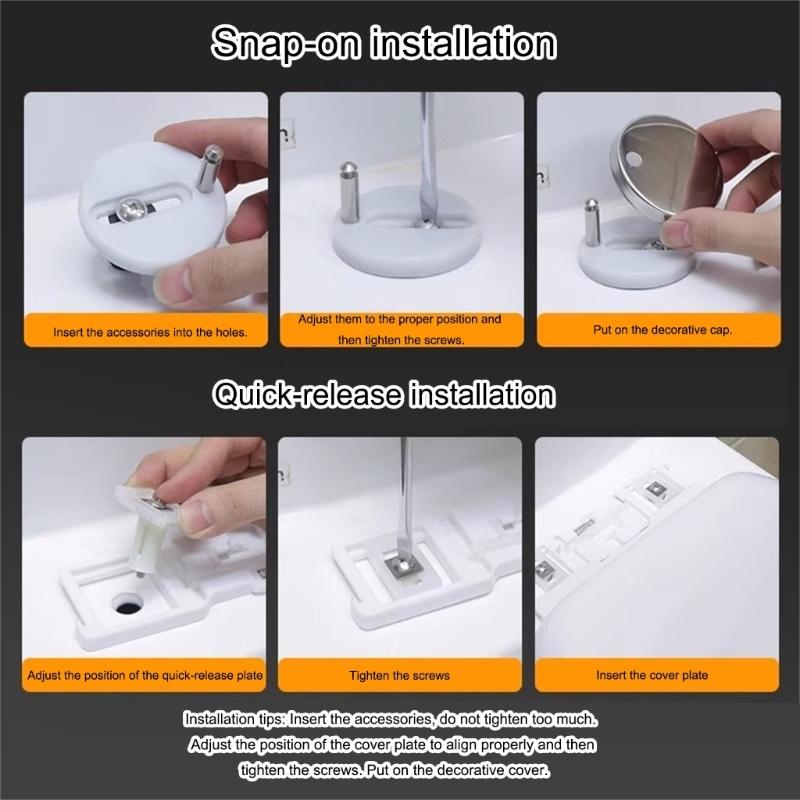 Toilet Seat Hinge Fixings Replacement Top Fix Nuts Screws Toilet Cover Seat Hinge Connector Fixing Bolts Enduring