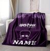 Custom Name Wizard World Flannel Blanket Throw Blanket Soft Warm Sofa Bed home Decor Unique Gift