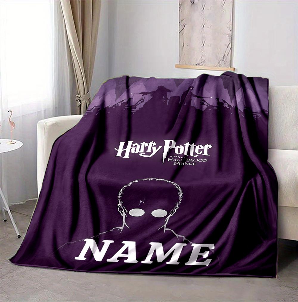 Custom Name Wizard World Flannel Blanket Throw Blanket Soft Warm Sofa Bed home Decor Unique Gift