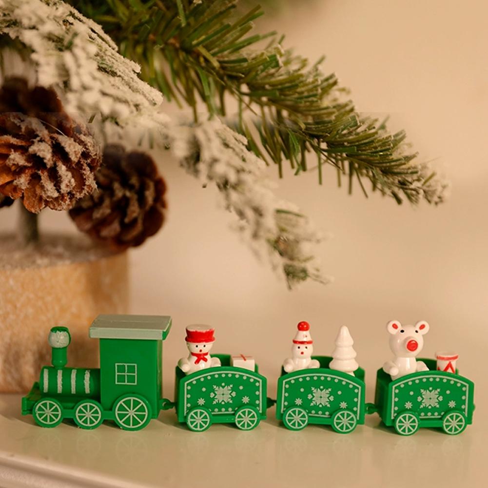 Mini Christmas Train Box Set Christmas Cake Decoration Ornaments Plastic Baking Decoration Children's Toys Happy New Year 2026