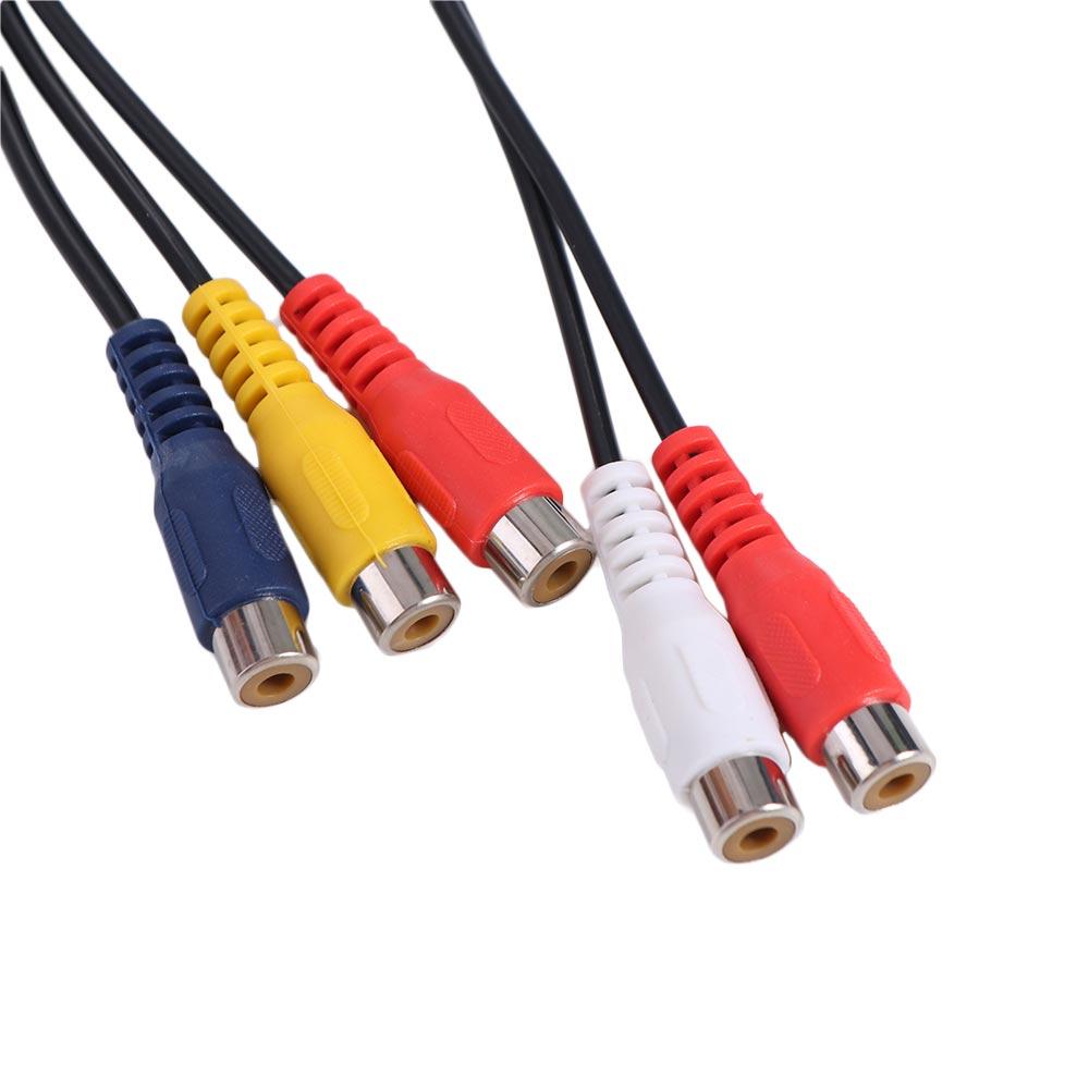 Component Video Signal Line 3.5mm + 2.5mm To 5RCA Adapter Cable for LCD/TV/DVD/Game Console