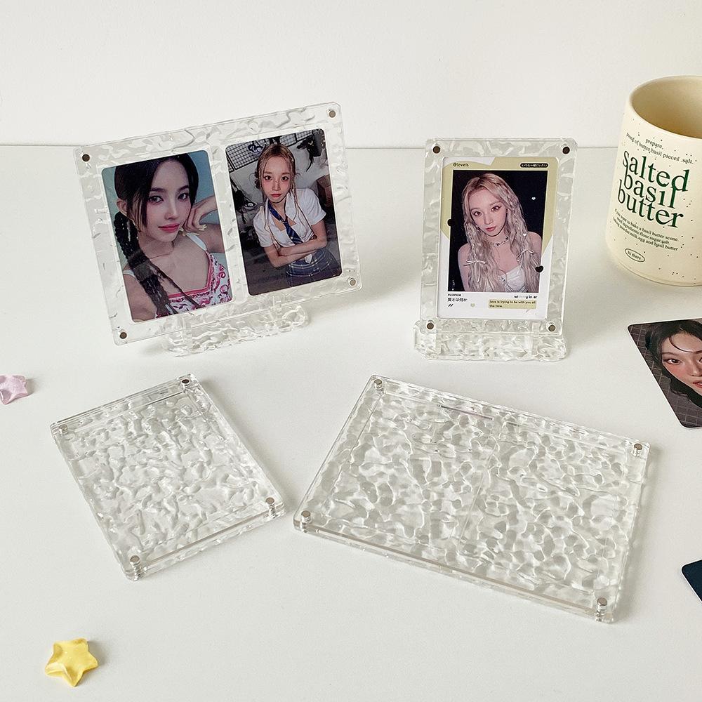 Acrylic Photo Frame Compact Picture Frame Stand Kpop Photocard Holder Professional Appearance Desktop Card Display For Trading