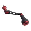 HEIGHTEN Adjustable Reel Handle with 27mm TPE Compatible with Shimano and Daiwa Spinning Arch TPE Series Wine Red 55-60/65-70mm Knob, Reels, (Black &