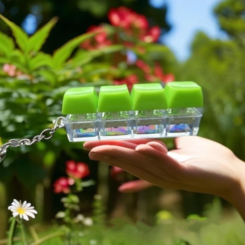 1 Stück 4 Tasten Finger Tastenkappen DIY Tastatur Klicker Spielzeug Knopf Tastenkappe Schlüsselanhänger für Erwachsene Stressabbau Spielzeug