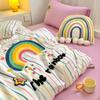 Washed Pure Cotton 4Pcs Set Cotton Towel Embroidered Quilt Cover Soft Skin-Friendly Bed Sheet Mattress
