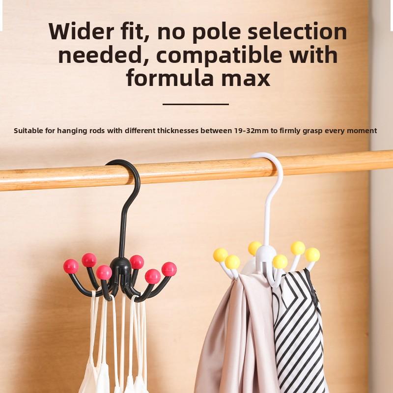 Multi-purpose Household Hook with Rotating Six-claw Design for No-drill Installation