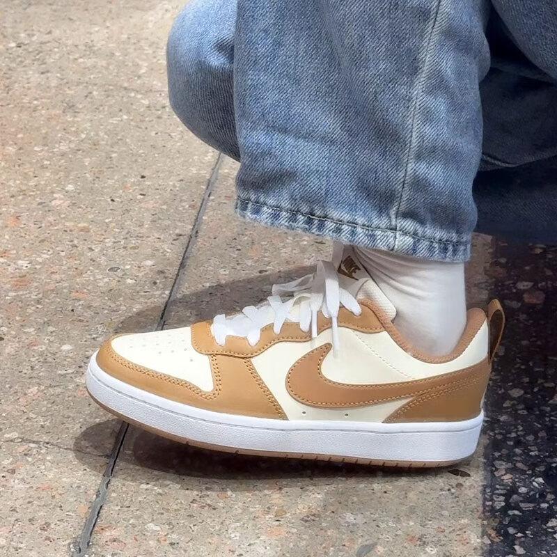 Nike Court Borough Fashion Durable Low Top Kids Sneakers Kids Sneakers Brown HV1805-121