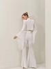 Women's Sheer Wide-Leg Blazer Set