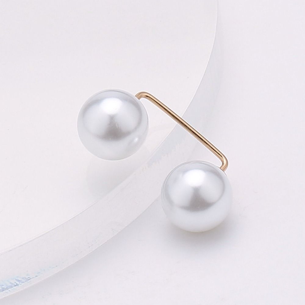 Romantic Waist Buckle Sweater Pin Bending Jewelry Gray Anti-Exposure Brooch Shawl Buckle Pearl Brooch Waist Tightening Brooch