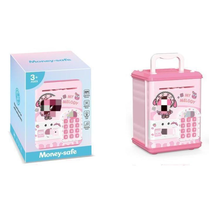 Pusculițe inteligente de desene animate - ID prin amprentă / Recunoaștere facială / Glisare card - Economii distractive și sigure pentru toate vârstele