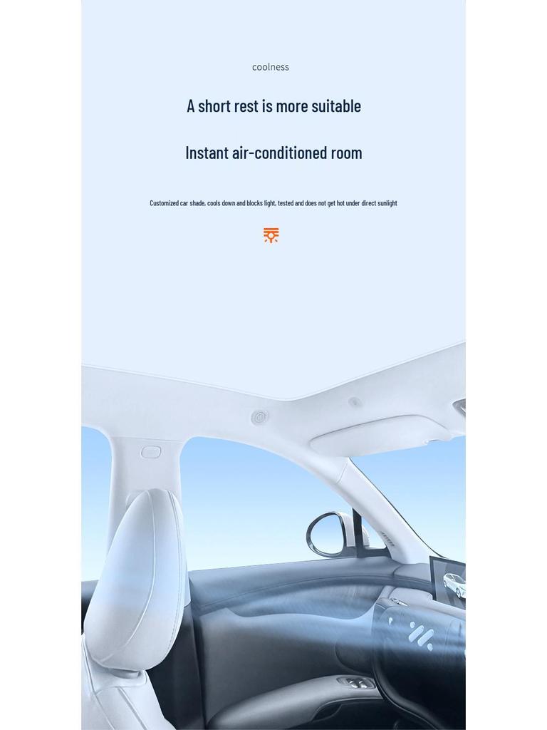 Zhiji 23 LS7 Sunroof Sunshade: Ice Crystal Heat Insulation, UV Protection, Privacy & Light-Blocking.