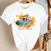 Fashion Womens Pumpkin Spice Coffee Thanksgiving Halloween Casual Crew Neck Short Sleeve Tshirt Women  T Shirt
