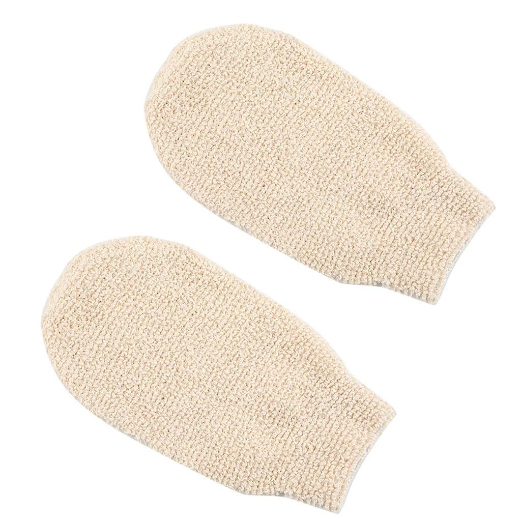 Bath Shower Gloves Mitt for Exfoliating and Body Scrubber, Bamboo Fiber Bath Exfoliating Glove Washcloths Bathing Glove