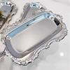 Embossed Design Retro Serving Platter Gold/Silver Jewelry Decoration Plate  Dining Table Decor