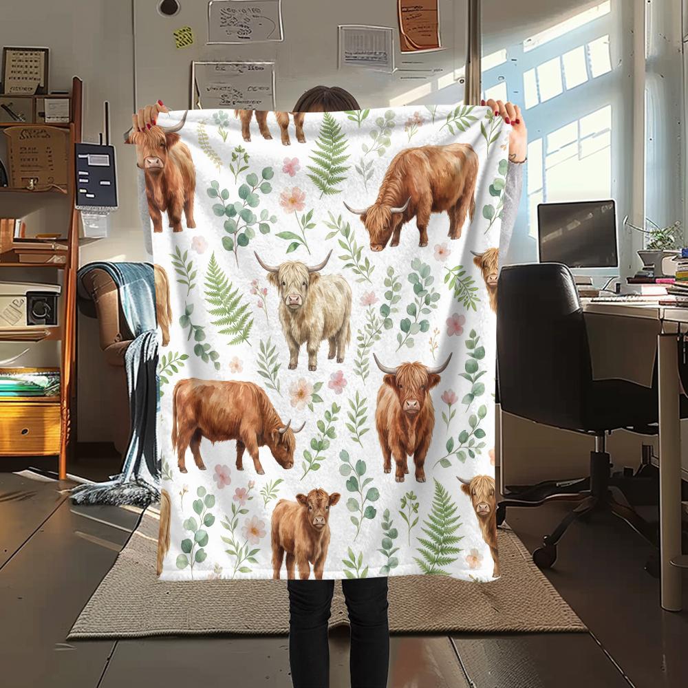 Frische Blumen Pferd Leopardenmuster Flanelldecke Hohe Qualität Bequem für Alle Jahreszeiten Heimdekoration Wärme und Komfort Perfekt für Weihnachtsgeschenke