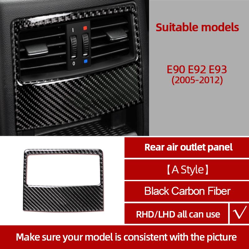 Kohlefaser Für BMW E90 E92 E93 2005-2012 Auto Mittelkonsole CD-Panel Verkleidung Aufkleber Tuning Abdeckung Dekor Auto Innenzubehör
