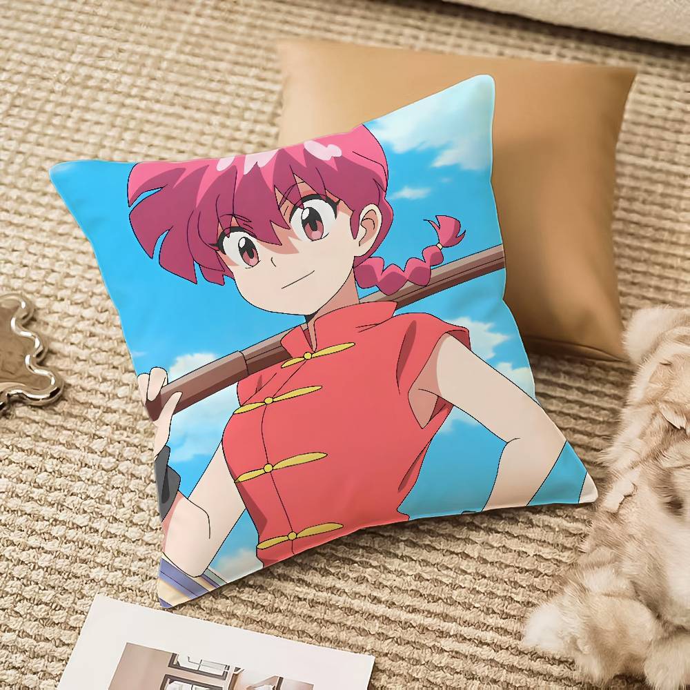 Anime R-Ranma Pillow Case Anti-dustmite Invisible zipper Sofa Bed