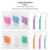 Beauty Tools: L-Shaped Interdental, Orthodontic & 7-Shaped Small Eyebrow Brush, Eyelash Groomer