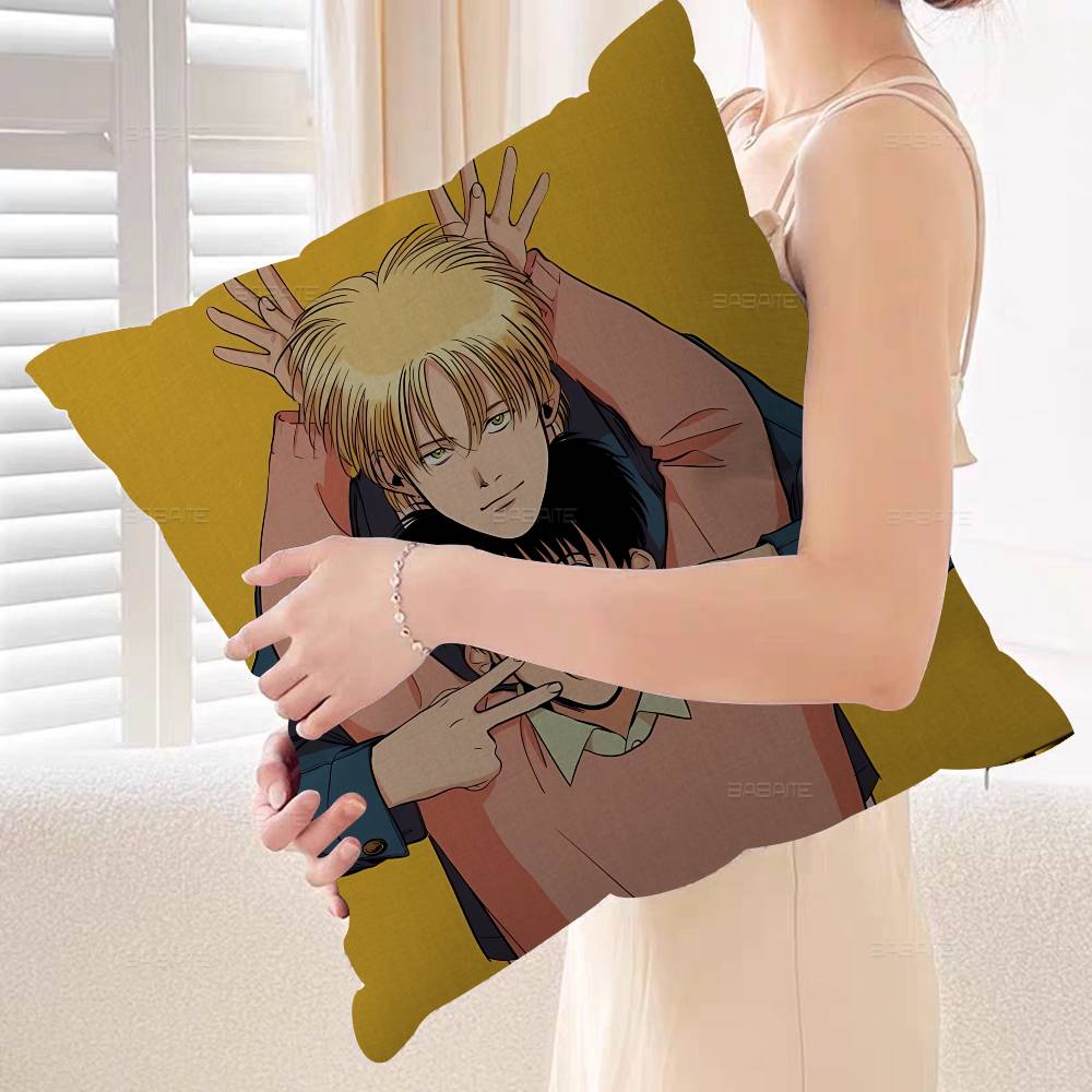 Banana Fish Pillow Cover for Bedroom Room and Living Room Sofa Decorative Cushion Cover