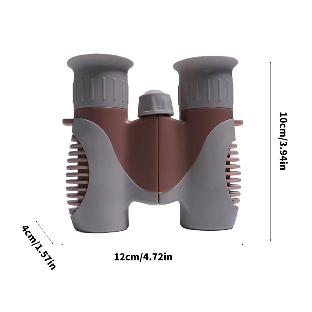 8x Magnification Kids Binoculars Foldable Design Adjustable Focus Outdoor Toy Plastic Texture for Bird Watching Hiking