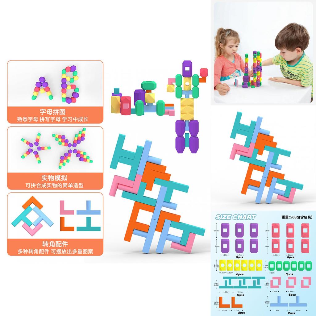 Silicone Building Blocks Toy For Kids Educational Diy Creative Play Set For Early Learning