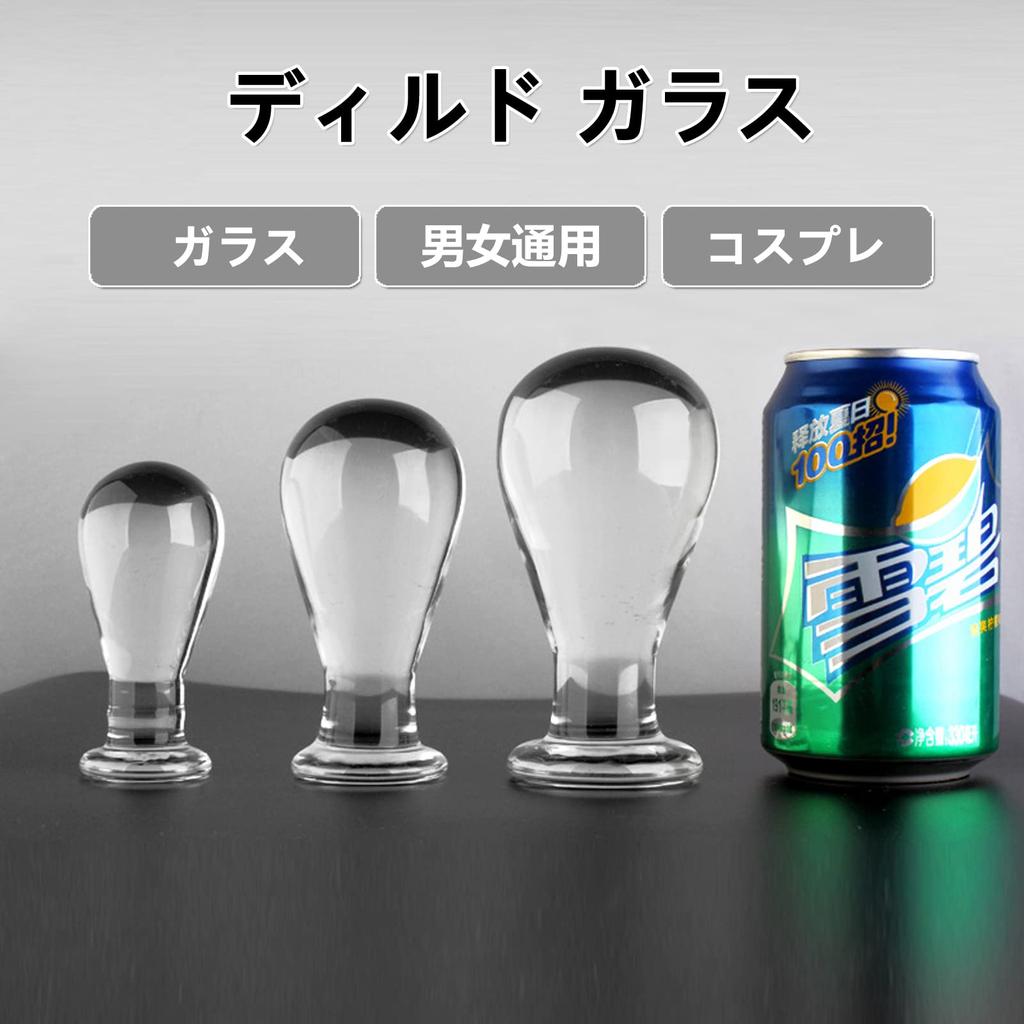 Anal Beads Glass Dildo Thick Anal Plug Glitter Bulb Shape Anal Pearl Anal Plug For Men Women Adult Goods M