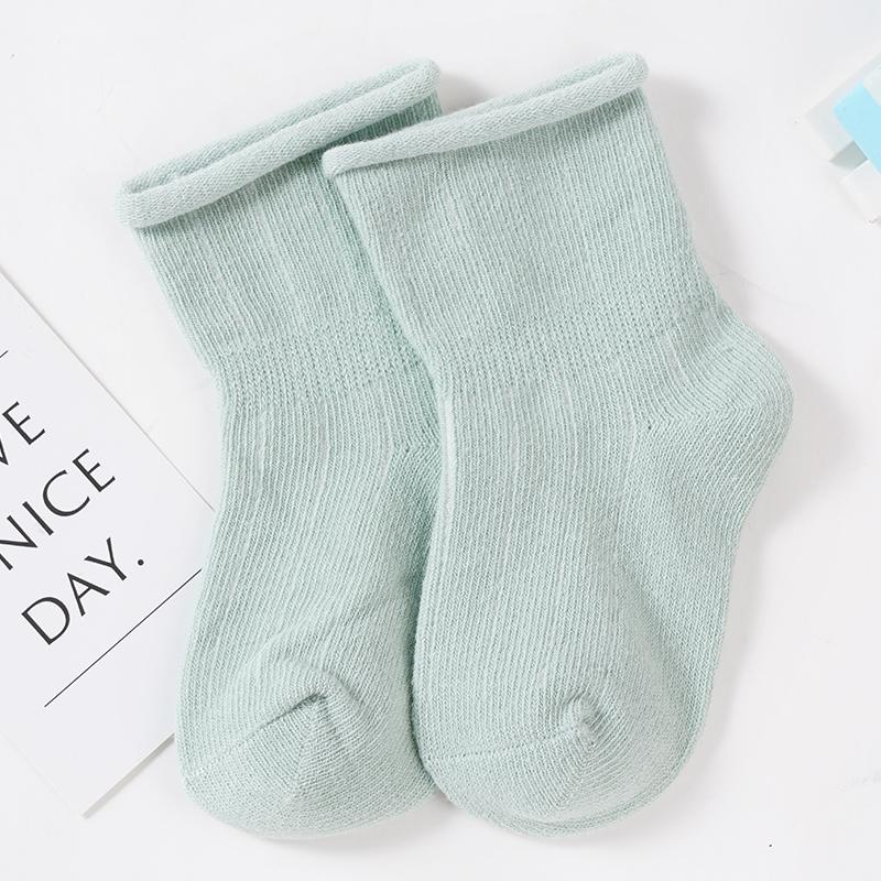 

Newborn Simple Solid Color Boneless And Comfortable Skin-Friendly Ankle Socks Children s Combed Cotton Short Tube Casual Socks L(1-3Y)