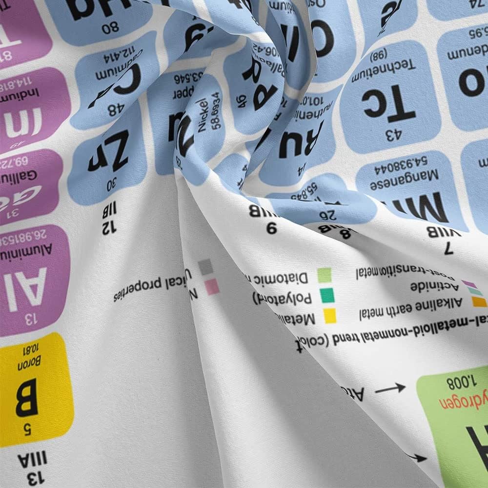 Arazzo Tavola Periodica degli Elementi Appeso a Parete, Decorazione Murale Scientifica Educativa Chimica per Aula