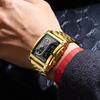 BINBOND 2311 Luxury Men's Quartz Watch Luminous LED Electronic Watch for Man Water-Resistant Stainless Steel Strap Reloj Hombre